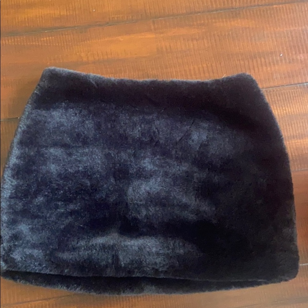 Forever 21 furry black skirt, size M.